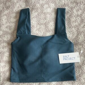 Salt Project Teal Ribbed Energy Tank